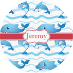 Dolphins Multipurpose Round Labels - Custom Sized (Personalized)