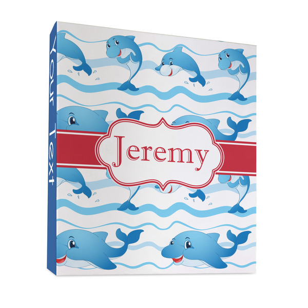 Custom Dolphins 3 Ring Binder - Full Wrap - 1" (Personalized)