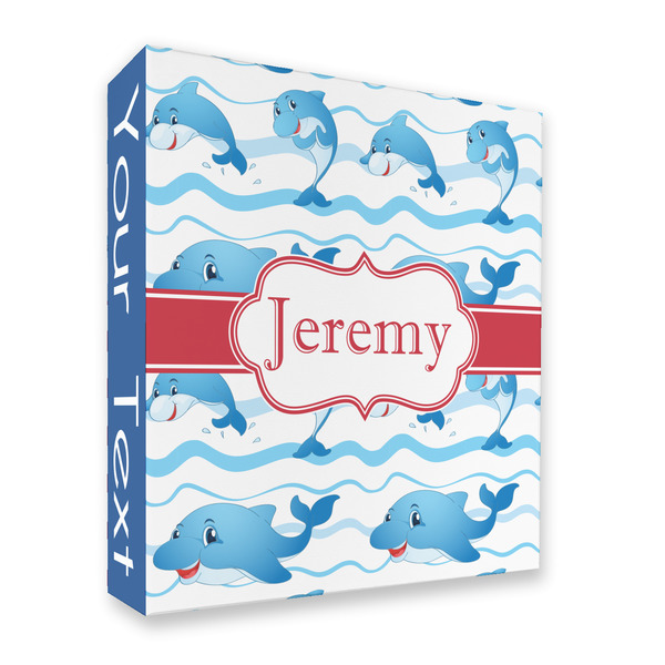 Custom Dolphins 3 Ring Binder - Full Wrap - 2" (Personalized)