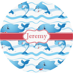 Dolphins Multipurpose Round Labels - 4" (Personalized)