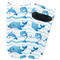 Dolphins Adult Ankle Socks - Single Pair - Front and Back