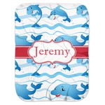 Dolphins Baby Swaddling Blanket (Personalized)