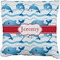 Dolphins Burlap Pillow 16"