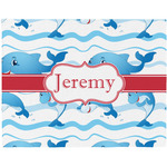 Dolphins Woven Fabric Placemat - Twill w/ Name or Text