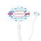 Dolphins Clear Plastic 7" Stir Stick - Oval - Closeup