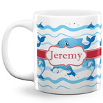 Dolphins 20 Oz Coffee Mug - White (Personalized)