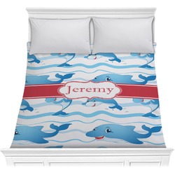 Dolphins Comforter - Full / Queen (Personalized)