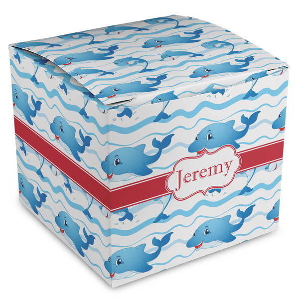 Custom Dolphins Cube Favor Gift Boxes (Personalized)