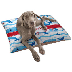 Dolphins Dog Bed - Large w/ Name or Text