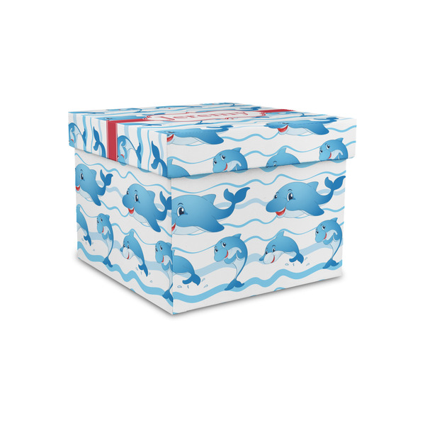 Custom Dolphins Gift Box with Lid - Canvas Wrapped - Small (Personalized)