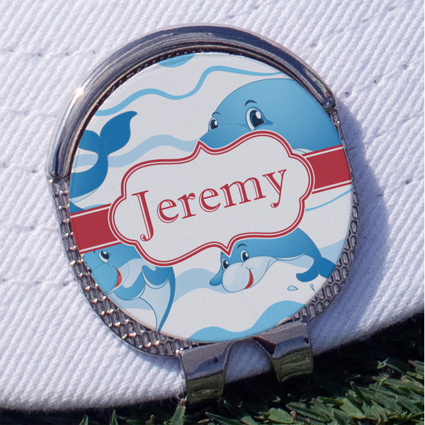 Custom Dolphins Golf Ball Marker - Hat Clip