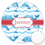 Dolphins Printed Cookie Topper - 3.25" (Personalized)