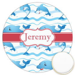 Dolphins Printed Cookie Topper - 3.25" (Personalized)