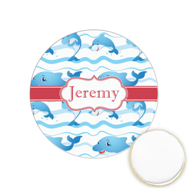 Custom Dolphins Printed Cookie Topper - 1.25" (Personalized)