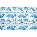 Dolphins Light Switch Cover (4 Toggle Plate)