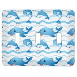 Dolphins Light Switch Cover (3 Toggle Plate)