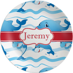 Dolphins Melamine Salad Plate - 8" (Personalized)
