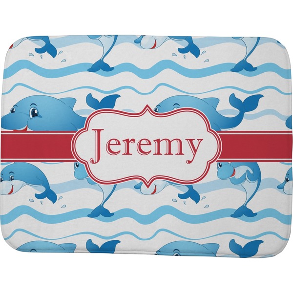 Custom Dolphins Memory Foam Bath Mat - 48"x36" (Personalized)