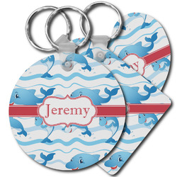 Dolphins Plastic Keychain (Personalized)