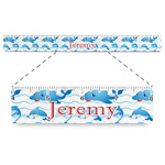 Dolphins Plastic Ruler - 12" (Personalized)