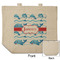 Dolphins Reusable Cotton Grocery Bag - Front & Back View