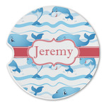 Dolphins Sandstone Car Coaster - Single (Personalized)