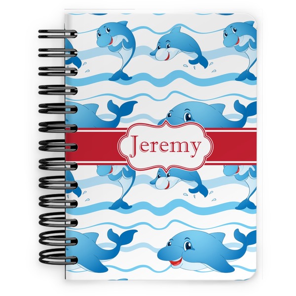 Custom Dolphins Spiral Notebook - 5x7 w/ Name or Text