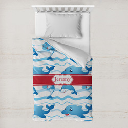 Dolphins Toddler Duvet Cover w/ Name or Text