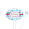 Dolphins White Plastic 7" Stir Stick - Oval - Closeup