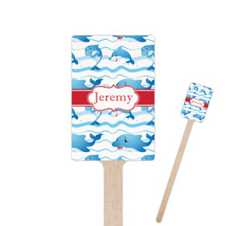 Dolphins Rectangle Wooden Stir Sticks (Personalized)