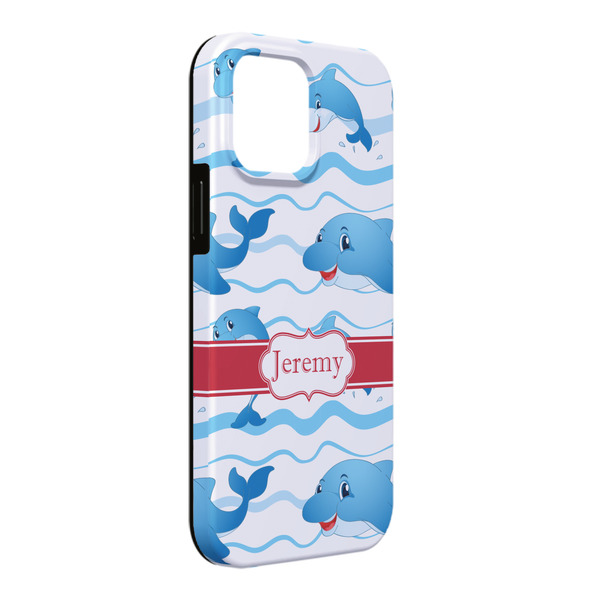 Custom Dolphins iPhone Case - Rubber Lined - iPhone 13 Pro Max (Personalized)