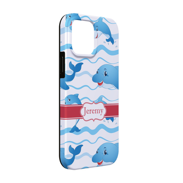 Custom Dolphins iPhone Case - Rubber Lined - iPhone 13 Pro (Personalized)