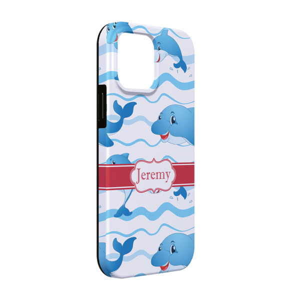 Custom Dolphins iPhone Case - Rubber Lined - iPhone 13 (Personalized)