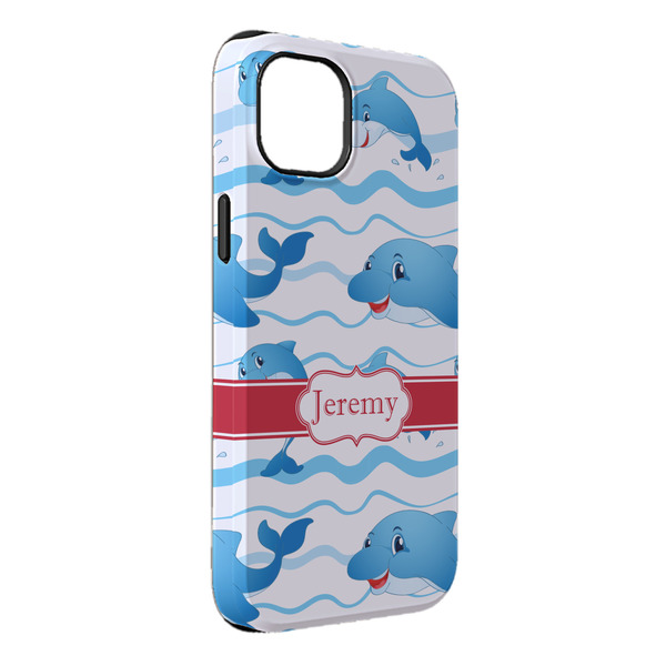 Custom Dolphins iPhone Case - Rubber Lined - iPhone 14 Pro Max (Personalized)