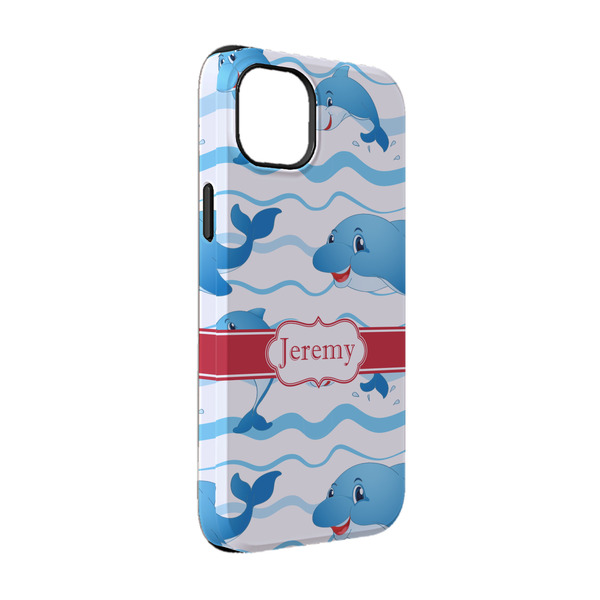 Custom Dolphins iPhone Case - Rubber Lined - iPhone 14 (Personalized)