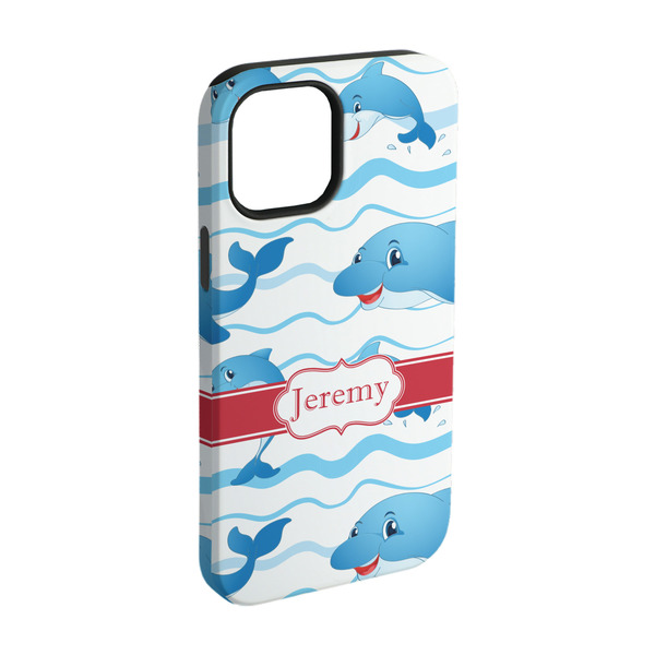 Custom Dolphins iPhone Case - Rubber Lined - iPhone 15 Pro (Personalized)