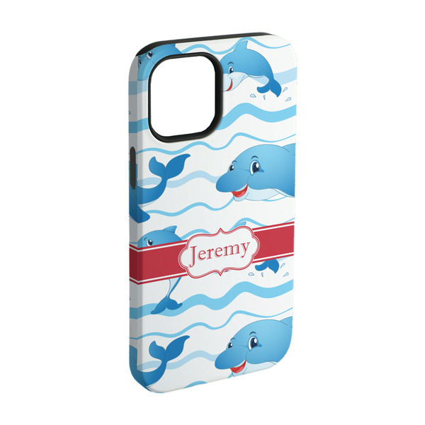 Custom Dolphins iPhone Case - Rubber Lined - iPhone 15 (Personalized)