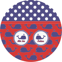 Whale Multipurpose Round Labels - 1" (Personalized)