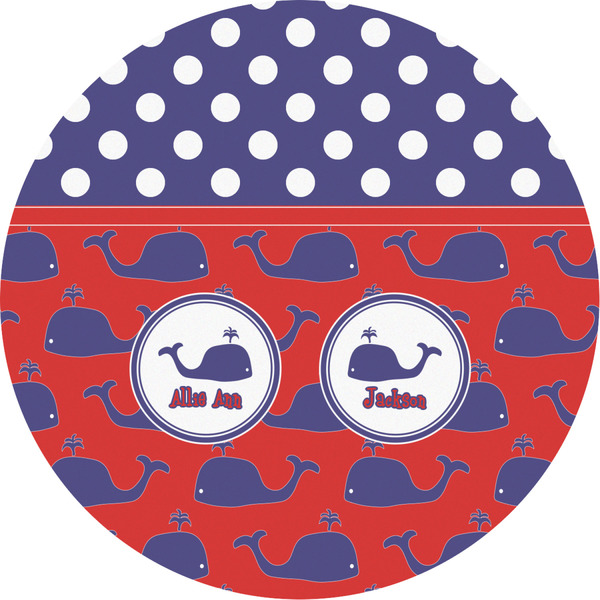 Custom Whale Multipurpose Round Labels - 2" (Personalized)