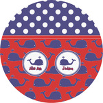 Whale Multipurpose Round Labels - 5" (Personalized)