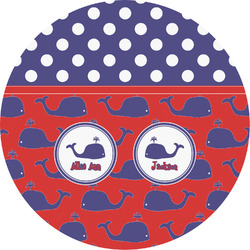 Whale Multipurpose Round Labels - 5" (Personalized)