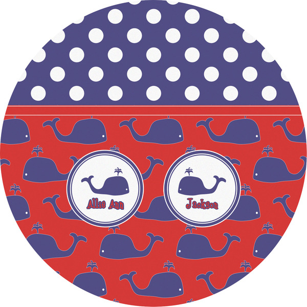 Custom Whale Multipurpose Round Labels - 5" (Personalized)