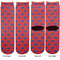 Whale Adult Crew Socks - Double Pair - Front and Back - Apvl