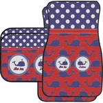 Whale Car Floor Mats Set - 2 Front & 2 Back (Personalized)