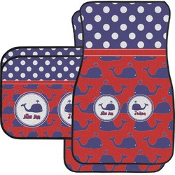 Whale Car Floor Mats Set - 2 Front & 2 Back (Personalized)