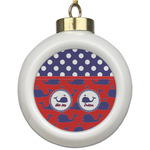 Whale Ceramic Ball Ornament (Personalized)
