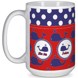 Whale 15 Oz Coffee Mug - White (Personalized)