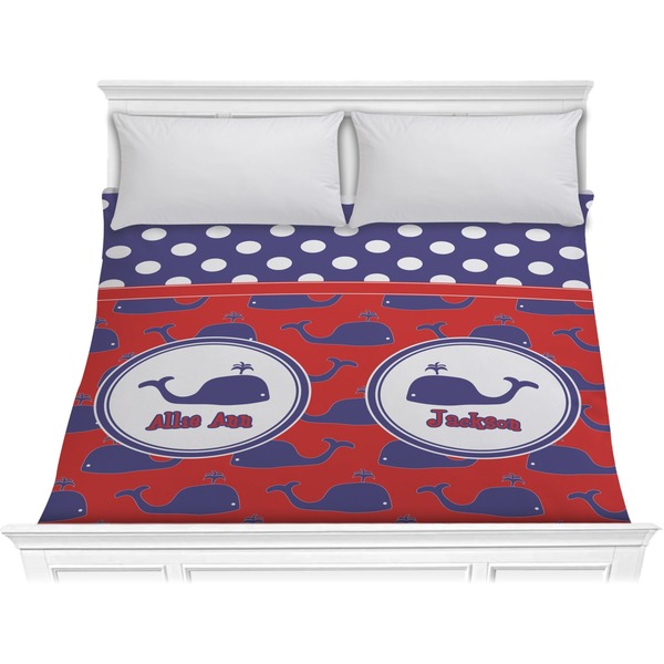 Custom Whale Comforter - King (Personalized)