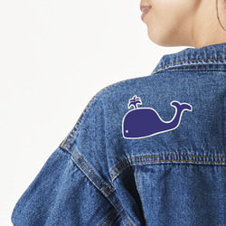 Whale Twill Iron On Patch - Custom Shape - Large