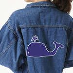 Whale Twill Iron On Patch - Custom Shape - 3XL - Set of 4